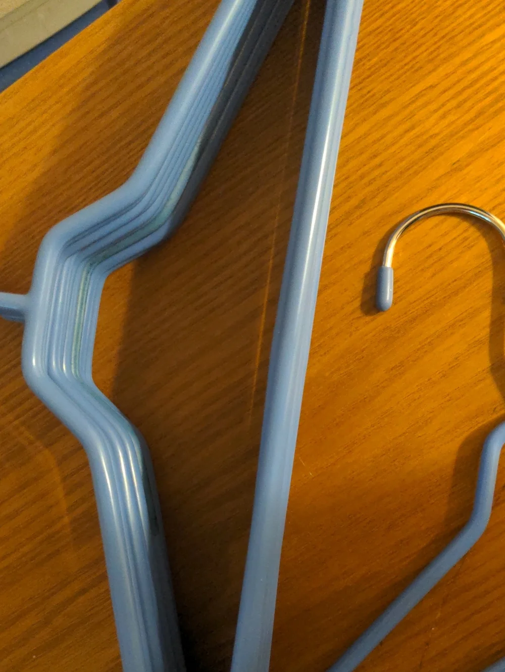 Set Of 11 Rubber Non Slip Children's Blue Hangers
